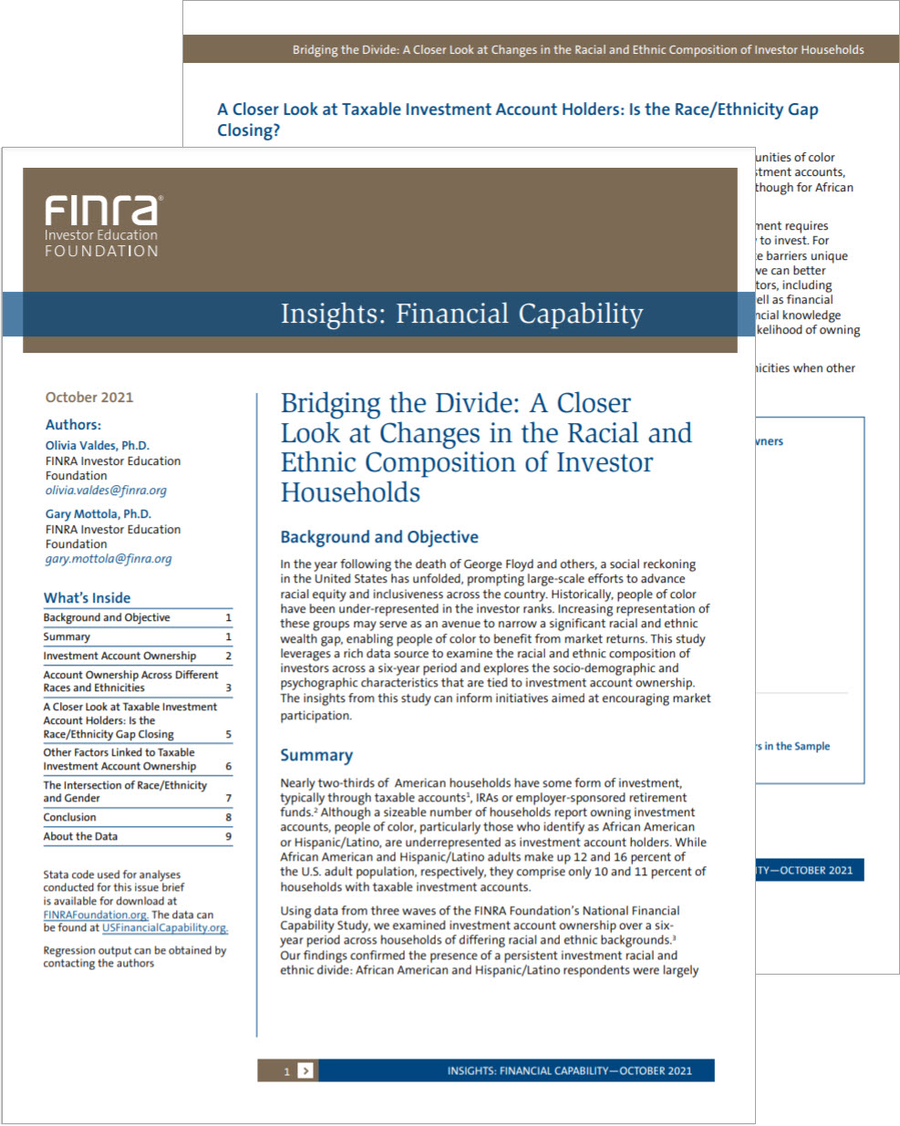 Bridging the Divide: A Closer Look at Changes in the Racial and Ethnic Composition of Investor Households