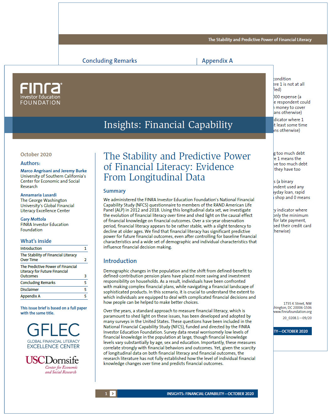 The Stability and Predictive Power of Financial Literacy: Evidence From Longitudinal Data