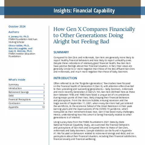 How Gen X Compares Financially to Other Generations: Doing Alright but Feeling Bad